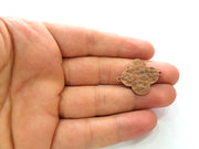 5 Antique Copper Connector Charm Antique Copper Plated Metal (30x24mm) G13785