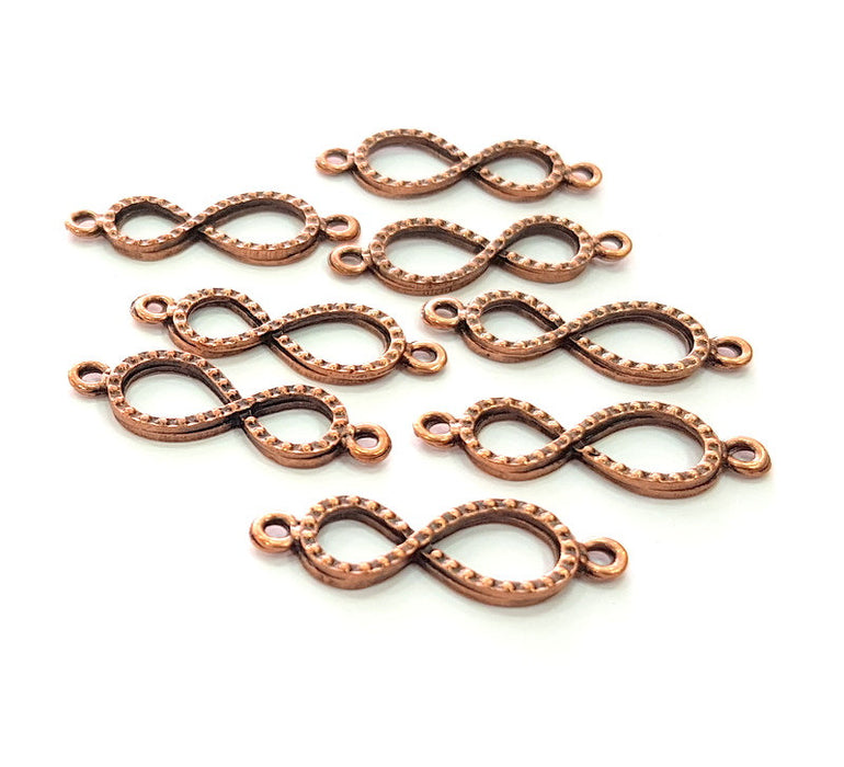 10 Antique Copper Connector Charm Antique Copper Plated Metal (32x11mm) G13786