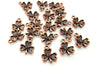 10 Clover Charm Antique Copper Charm Antique Copper Plated Metal (16x12mm) G13808