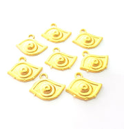10 Gold Charms Gold Plated Metal (18x14mm)  G14306