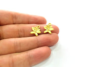 10 Butterfly Charm Gold Charms Gold Plated Metal (15x13mm)  G14317