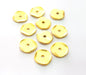 10 Wavy Disc Findings  Gold Charm Gold Plated Metal (13mm)  G14318