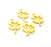 4 Clover Charm Matt Gold Charms (21x15mm)  G14320
