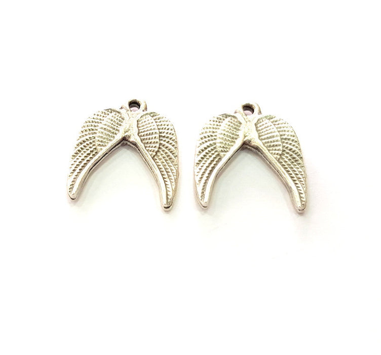 6 Wings Charm Antique Silver Charms (20x18mm) G14330