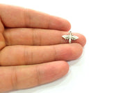 20 Bee Charm Silver Charms Antique Silver Plated Metal (17x12mm) G14336