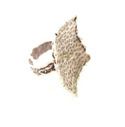 Silver Ring Setting Resin Ring Blank Cabochon Base inlay Mounting Adjustable Ring Base Bezel (29mm) Antique Silver Plated Brass G14353