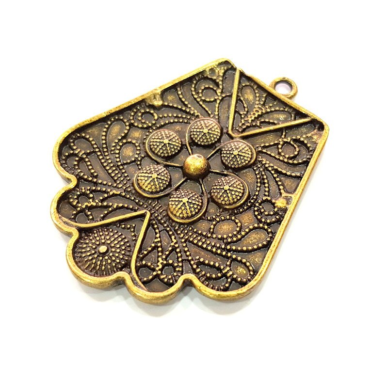 Antique Bronze Pendant Antique Bronze Plated Metal ( 55x44mm) G13843