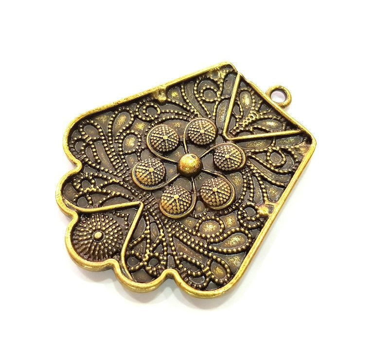 Antique Bronze Pendant Antique Bronze Plated Metal ( 55x44mm) G13843