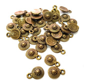 20 Antique Bronze Charm Antique Bronze Plated Metal  (12x9mm) G13844