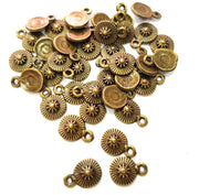 20 Antique Bronze Charm Antique Bronze Plated Metal  (12x9mm) G13844