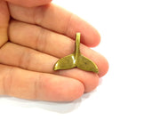 2 Fish tail Antique Bronze Charm Antique Bronze Plated Metal  (28x25mm) G13851