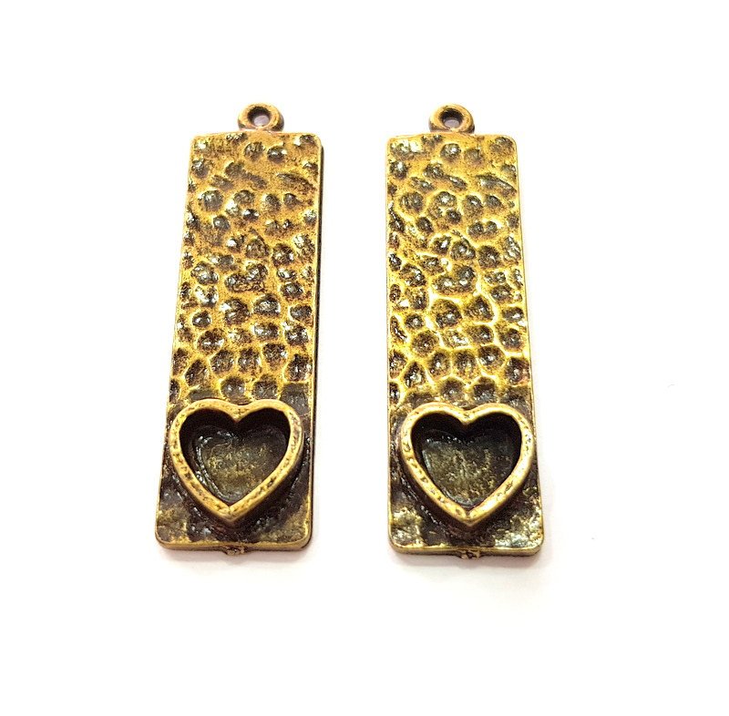 2 Antique Bronze Pendant Blank inlay Blank Mosaic Blank Resin Blank Bezel Base Setting Mountings Antique Bronze Plated(8mm blank) G13856