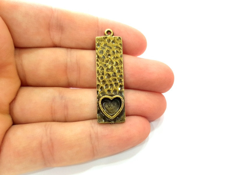 2 Antique Bronze Pendant Blank inlay Blank Mosaic Blank Resin Blank Bezel Base Setting Mountings Antique Bronze Plated(8mm blank) G13856