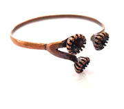 Copper Bracelet Blanks Bangle Blanks Cuff Blanks Adjustable Bracelet Blank Antique Copper Plated Brass (8mm Blanks ) G13867