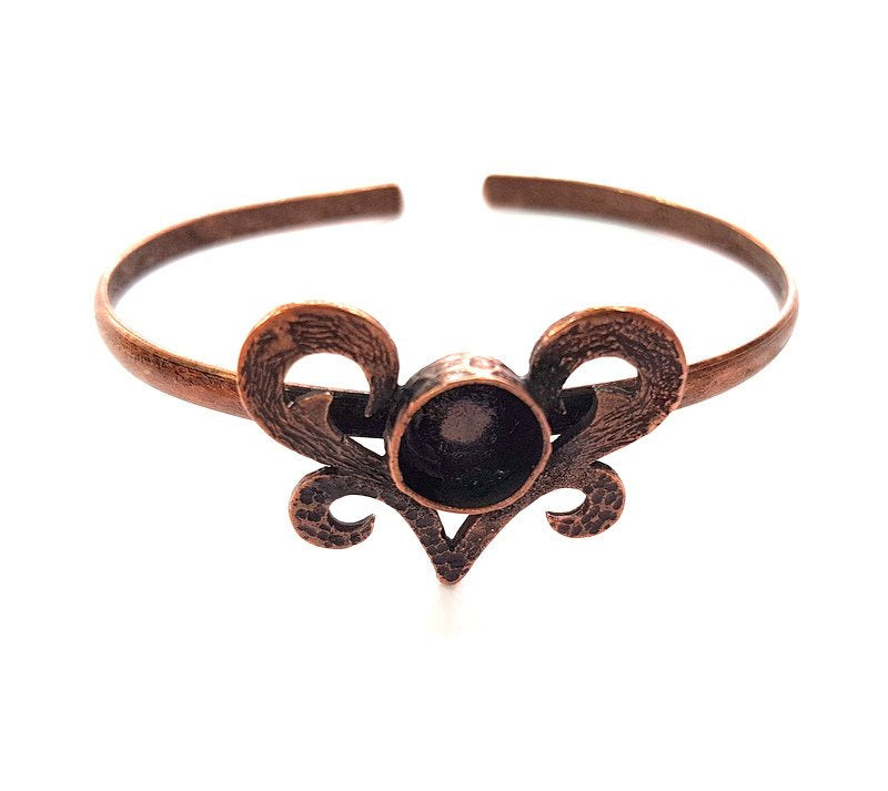 Copper Bracelet Blanks Bangle Blanks Cuff Blanks Adjustable Bracelet Blank Antique Copper Plated Brass (10mm Blanks ) G13868