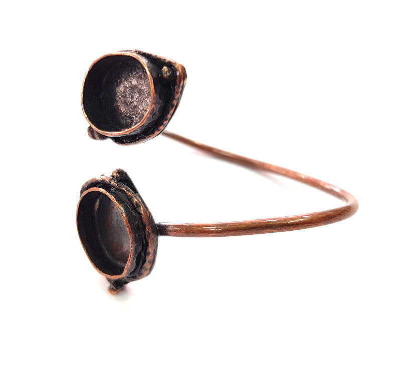 Copper Bracelet Blanks Bangle Blanks Cuff Blanks Adjustable Bracelet Blank Antique Copper Plated Brass (18x13mm and 16mm Blanks ) G13869