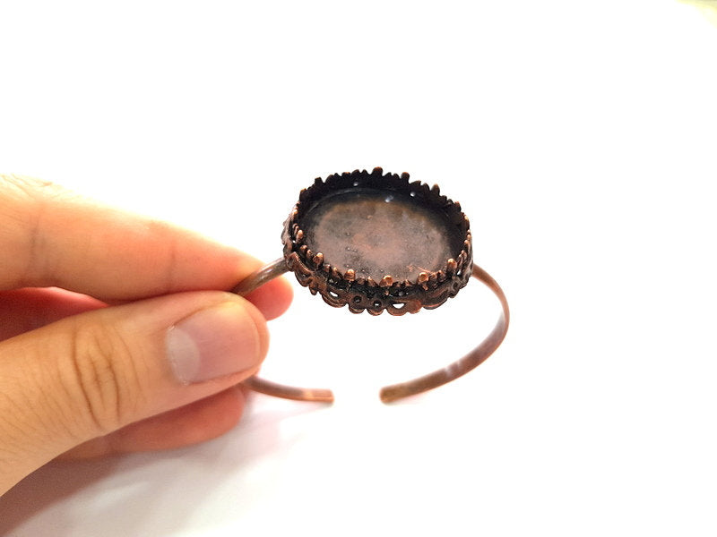 Copper Bracelet Blanks Bangle Blanks Cuff Blanks Adjustable Bracelet Blank Antique Copper Plated Brass (30mm Blanks ) G13873