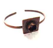Copper Bracelet Blanks Bangle Blanks Cuff Blanks Adjustable Bracelet Blank Antique Copper Plated Brass (10mm Blanks ) G13877