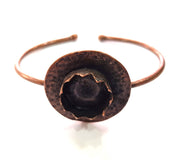 Copper Bracelet Blanks Bangle Blanks Cuff Blanks Adjustable Bracelet Blank Antique Copper Plated Brass (15mm Blanks ) G13879
