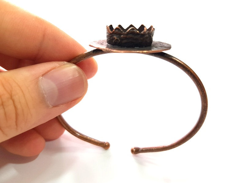 Copper Bracelet Blanks Bangle Blanks Cuff Blanks Adjustable Bracelet Blank Antique Copper Plated Brass (15mm Blanks ) G13879
