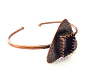 Copper Bracelet Blanks Bangle Blanks Cuff Blanks Adjustable Bracelet Blank Antique Copper Plated Brass (14x10mm Blanks ) G13880