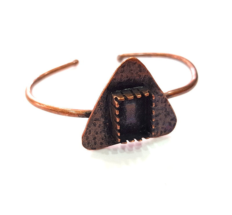Copper Bracelet Blanks Bangle Blanks Cuff Blanks Adjustable Bracelet Blank Antique Copper Plated Brass (14x10mm Blanks ) G13880