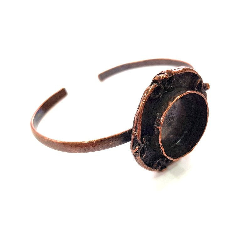 Copper Bracelet Blanks Bangle Blanks Cuff Blanks Adjustable Bracelet Blank Antique Copper Plated Brass (20mm Blanks ) G13881