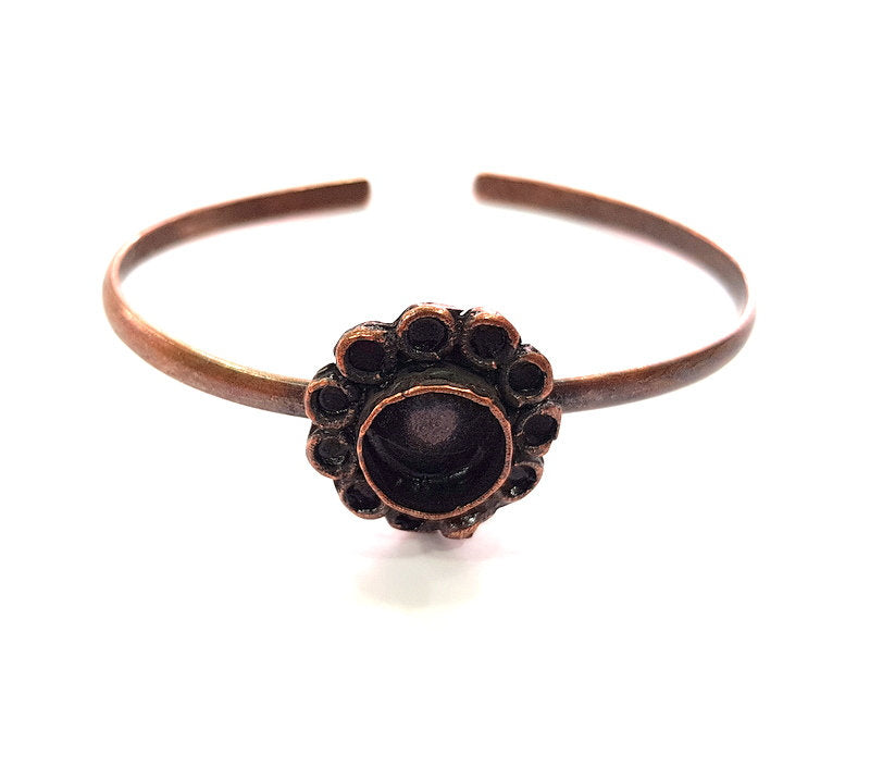 Copper Bracelet Blanks Bangle Blanks Cuff Blanks Adjustable Bracelet Blank Antique Copper Plated Brass (10mm Blanks ) G13882