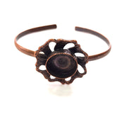 Copper Bracelet Blanks Bangle Blanks Cuff Blanks Adjustable Bracelet Blank Antique Copper Plated Brass (15mm Blanks ) G13884
