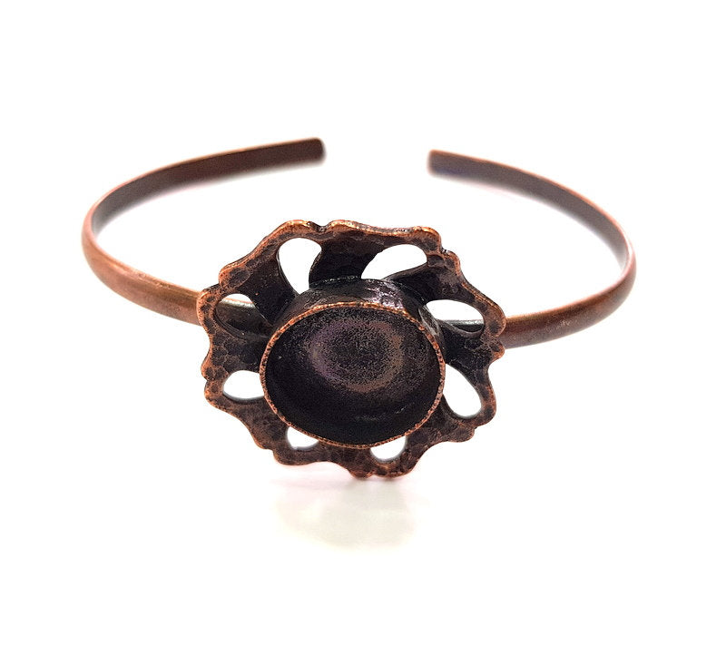 Copper Bracelet Blanks Bangle Blanks Cuff Blanks Adjustable Bracelet Blank Antique Copper Plated Brass (15mm Blanks ) G13884