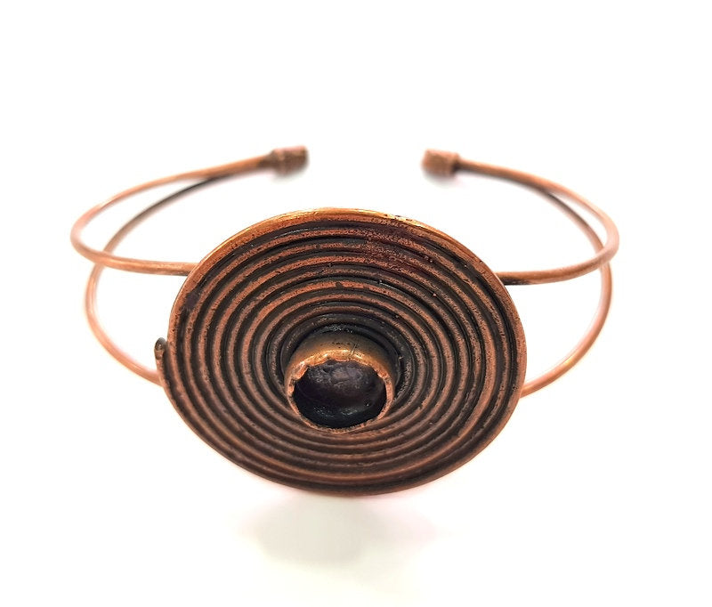 Copper Bracelet Blanks Bangle Blanks Cuff Blanks Adjustable Bracelet Blank Antique Copper Plated Brass (10mm Blanks ) G13885