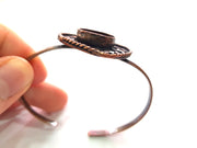 Copper Bracelet Blanks Bangle Blanks Cuff Blanks Adjustable Bracelet Blank Antique Copper Plated Brass (15mm Blanks ) G13886