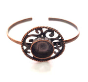 Copper Bracelet Blanks Bangle Blanks Cuff Blanks Adjustable Bracelet Blank Antique Copper Plated Brass (15mm Blanks ) G13886