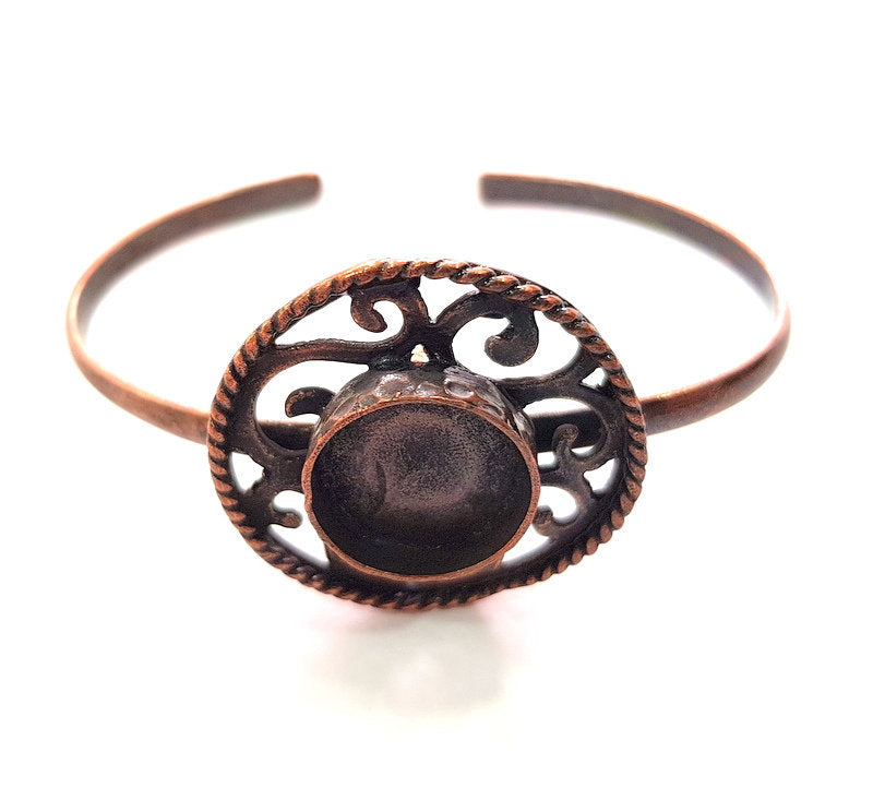 Copper Bracelet Blanks Bangle Blanks Cuff Blanks Adjustable Bracelet Blank Antique Copper Plated Brass (15mm Blanks ) G13886