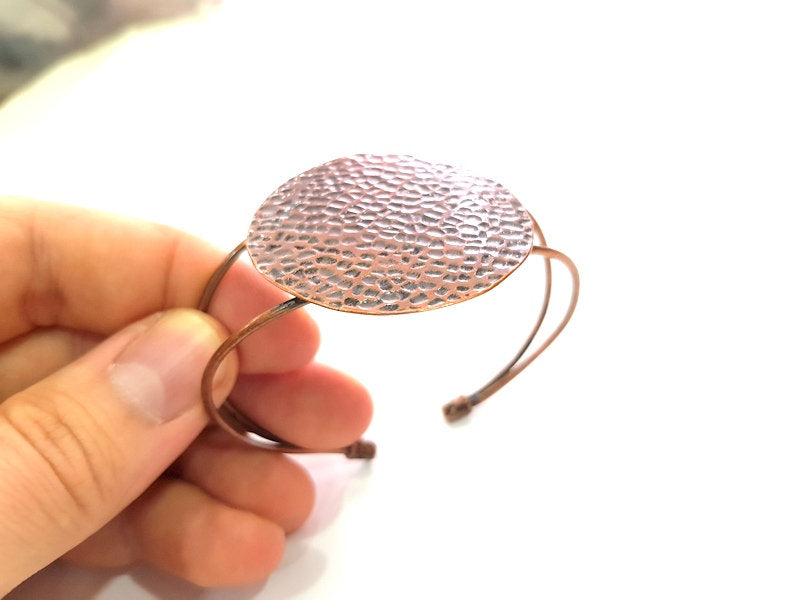 Copper Bracelet Blanks Bangle Blanks Cuff Blanks Adjustable Bracelet Blank Antique Copper Plated Brass (42mm Blanks ) G13890