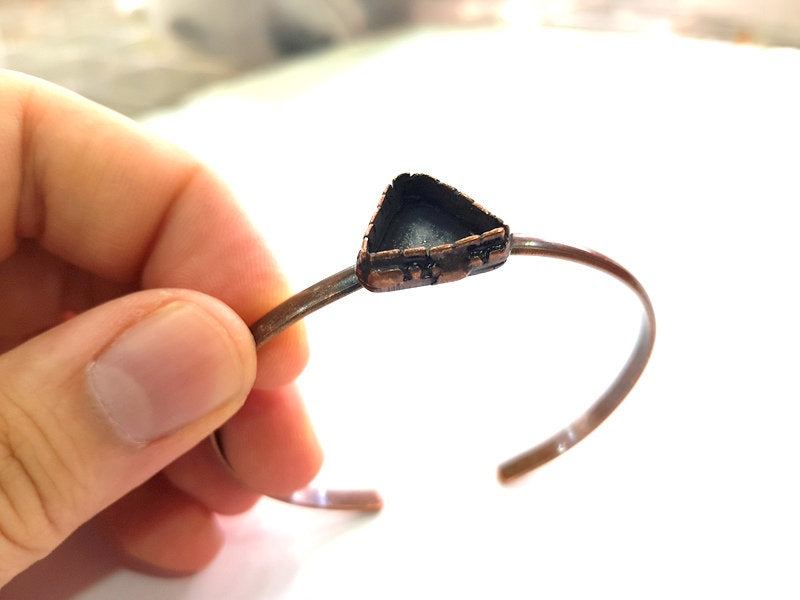 Copper Bracelet Blanks Bangle Blanks Cuff Blanks Adjustable Bracelet Blank Antique Copper Plated Brass (13x13mm Blanks ) G13893