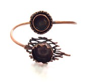 Copper Bracelet Blanks Bangle Blanks Cuff Blanks Adjustable Bracelet Blank Antique Copper Plated Brass (15mm and 10mm Blanks ) G13894