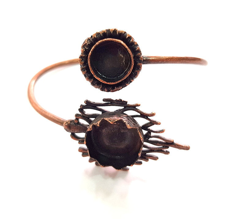 Copper Bracelet Blanks Bangle Blanks Cuff Blanks Adjustable Bracelet Blank Antique Copper Plated Brass (15mm and 10mm Blanks ) G13894