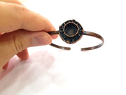 Copper Bracelet Blanks Bangle Blanks Cuff Blanks Adjustable Bracelet Blank Antique Copper Plated Brass (10mm Blanks ) G13895