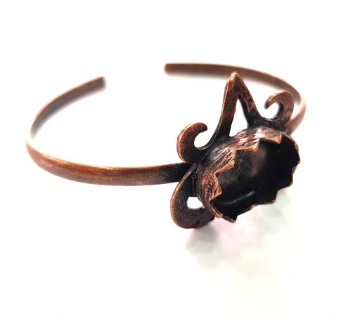 Copper Bracelet Blanks Bangle Blanks Cuff Blanks Adjustable Bracelet Blank Antique Copper Plated Brass (18x13mm Blanks ) G13898