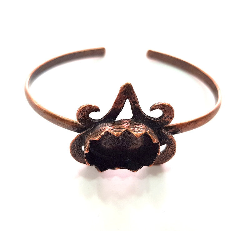Copper Bracelet Blanks Bangle Blanks Cuff Blanks Adjustable Bracelet Blank Antique Copper Plated Brass (18x13mm Blanks ) G13898