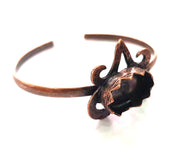 Copper Bracelet Blanks Bangle Blanks Cuff Blanks Adjustable Bracelet Blank Antique Copper Plated Brass (18x13mm Blanks ) G13898