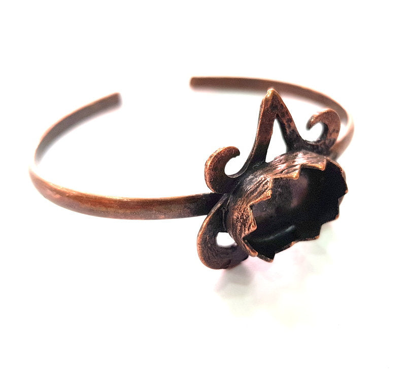 Copper Bracelet Blanks Bangle Blanks Cuff Blanks Adjustable Bracelet Blank Antique Copper Plated Brass (18x13mm Blanks ) G13898