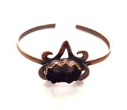 Copper Bracelet Blanks Bangle Blanks Cuff Blanks Adjustable Bracelet Blank Antique Copper Plated Brass (18x13mm Blanks ) G13898