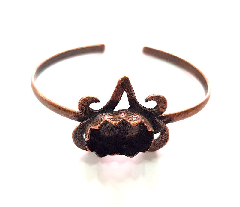 Copper Bracelet Blanks Bangle Blanks Cuff Blanks Adjustable Bracelet Blank Antique Copper Plated Brass (18x13mm Blanks ) G13898