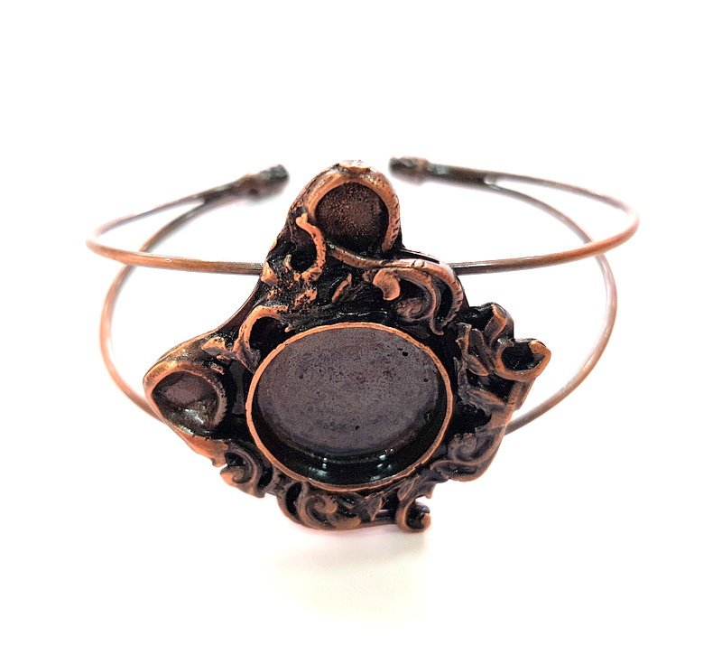 Copper Bracelet Blanks Bangle Blanks Cuff Blanks Adjustable Bracelet Blank Antique Copper Plated Brass (20mm Blanks ) G13900
