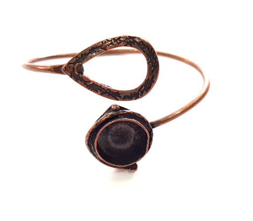 Copper Bracelet Blanks Bangle Blanks Cuff Blanks Adjustable Bracelet Blank Antique Copper Plated Brass (16mm Blanks ) G13904