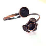 Copper Bracelet Blanks Bangle Blanks Cuff Blanks Adjustable Bracelet Blank Antique Copper Plated Brass (13mm and 10mm Blanks ) G13905
