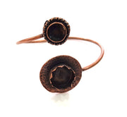 Copper Bracelet Blanks Bangle Blanks Cuff Blanks Adjustable Bracelet Blank Antique Copper Plated Brass (15mm and 10mm Blanks ) G13908