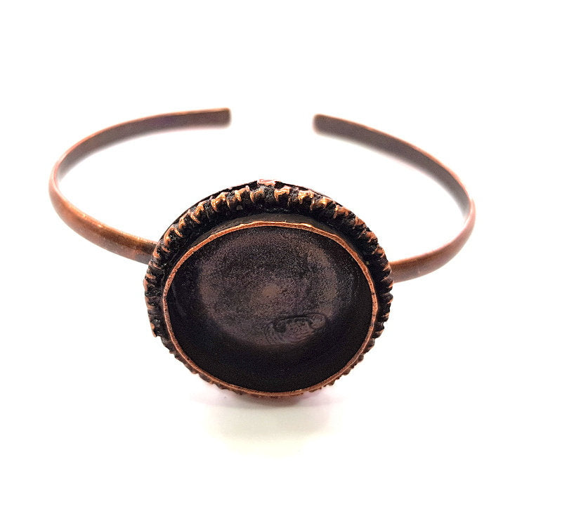 Copper Bracelet Blanks Bangle Blanks Cuff Blanks Adjustable Bracelet Blank Antique Copper Plated Brass (25mm Blanks ) G13909